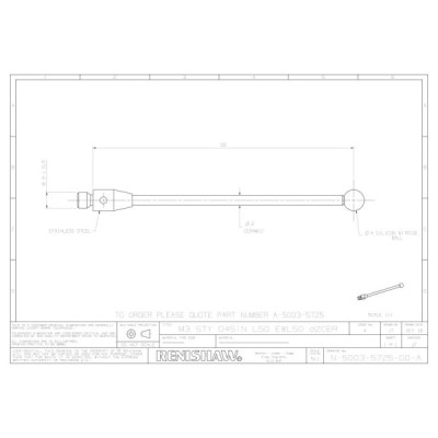 Kulka z azotku krzemu M3, trzon ceramiczny, śr. 4 mm, dł. 50 mm, efektywna długość robocza 46 mm
