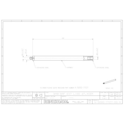 Przedłużenie ceramiczne M4, dł. 100 mm