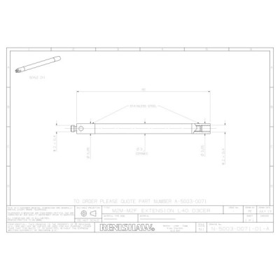 Przedłużacz trzpienia pomiarowego Renishaw (M2/M2/L40/D3) SKU: A-5003-0071