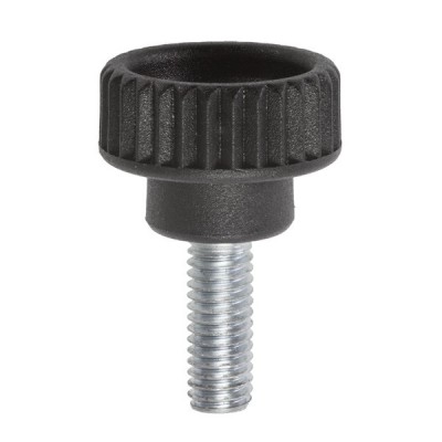 Plastikowa śruba radełkowana dł. 16 mm z gwintem M6 Plastikowa śruba radełkowana dł. 16 mm z gwintem M6