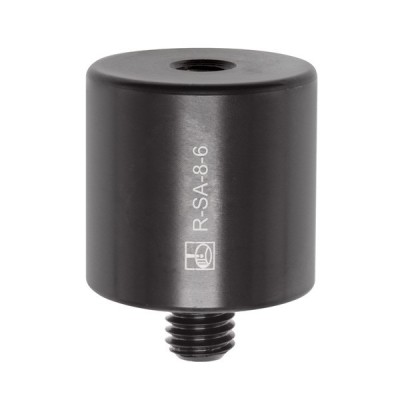 Przystawka słupka stalowego śr. 25 mm× 25 mm z gwintem M6 u dołu i M8 u góry Przystawka słupka stalowego śr. 25 mm× 25 mm z gwintem M6 u dołu i M8 u góry