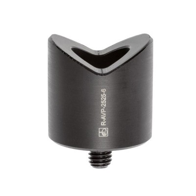 Nastawny słupek z wycięciem V, śr. 25 mm × 25 mm z gwintem M6