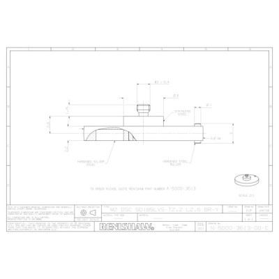 Trzpień dysk talerzykowy Renishaw (M2/L2,6/D18) SKU: A-5000-3613