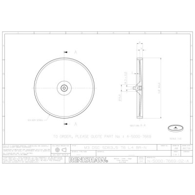 Trzpień dyskowy M3 ze stali węglowej, śr. 63,5 mm