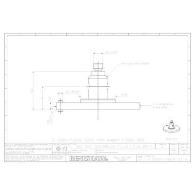 Trzpień dyskowy Renishaw M2 Ø18mm | A-5000-7809