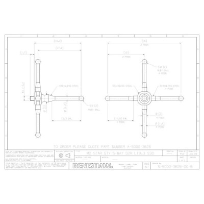 Trzpień gwiazdowy Renishaw (M2/L19,3/D2) SKU: A-5000-3626