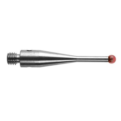 Kulka rubinowa M3, trzon ze stali nierdzewnej, śr. 2 mm, dł. 21 mm, efektywna długość robocza 9,6 mm