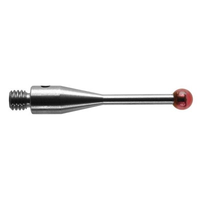 Kulka rubinowa M3, trzon ze stali nierdzewnej, śr. 3 mm, dł. 21 mm, efektywna długość robocza 14,7 mm