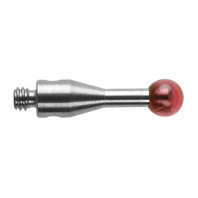 Kulka rubinowa M2, trzon ze stali nierdzewnej, śr. 3 mm, dł. 10 mm, efektywna długość robocza 7 mm