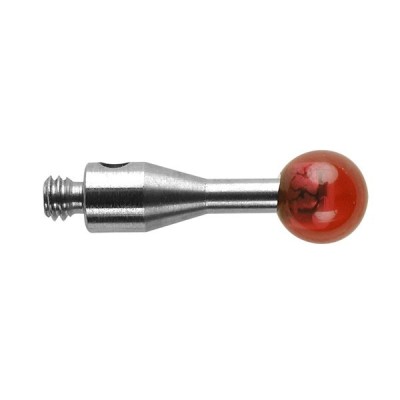 Kulka rubinowa M2, trzon ze stali nierdzewnej, śr. 4 mm, dł. 10 mm, efektywna długość robocza 10 mm
