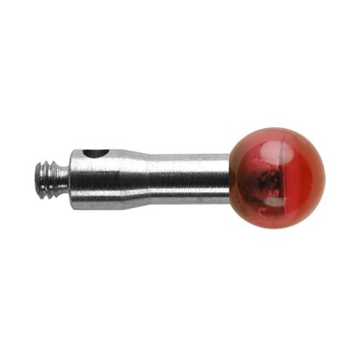 Kulka rubinowa M2, trzon ze stali nierdzewnej, śr. 5 mm, dł. 10 mm, efektywna długość robocza 10 mm