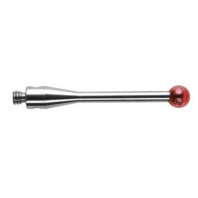 Kulka rubinowa M2, trzon ze stali nierdzewnej, śr. 3 mm, dł. 20 mm, efektywna długość robocza 17 mm