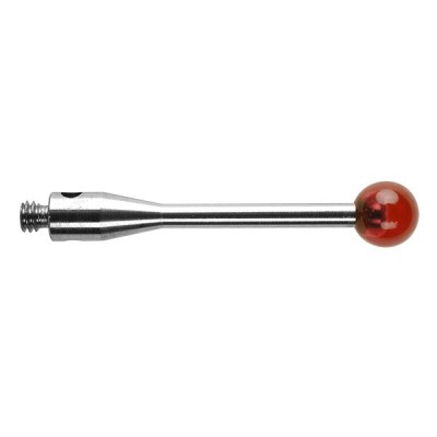 Kulka rubinowa M2, trzon ze stali nierdzewnej, śr. 4 mm, dł. 20 mm, efektywna długość robocza 20 mm
