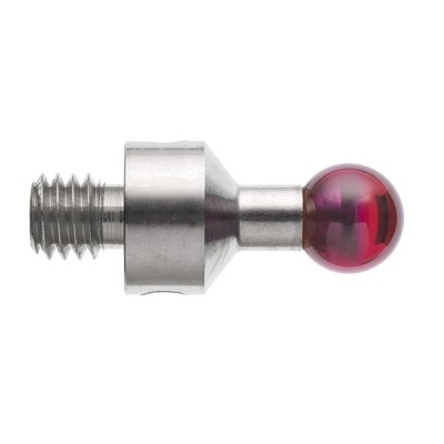 Kulka rubinowa M4, trzon ze stali nierdzewnej, śr. 5 mm, dł. 10 mm Kulka rubinowa M4, trzon ze stali nierdzewnej, śr. 5 mm, dł. 10 mm