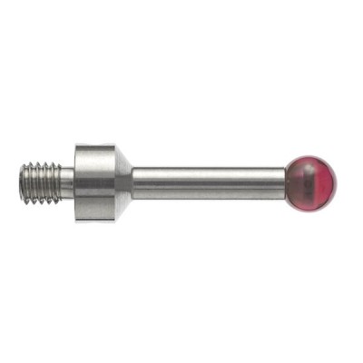Kulka rubinowa M4, trzon ze stali nierdzewnej, śr. 5 mm, dł. 20 mm, efektywna długość robocza 15,89 mm