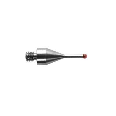 Kulka rubinowa M4, trzon ze stali nierdzewnej, śr. 2 mm, dł. 19 mm, efektywna długość robocza 9,2 mm