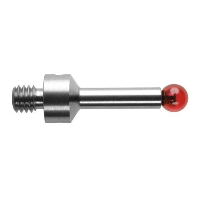 Kulka rubinowa M4, trzon ze stali nierdzewnej, śr. 3 mm, dł. 18,5 mm, efektywna długość robocza 13 mm