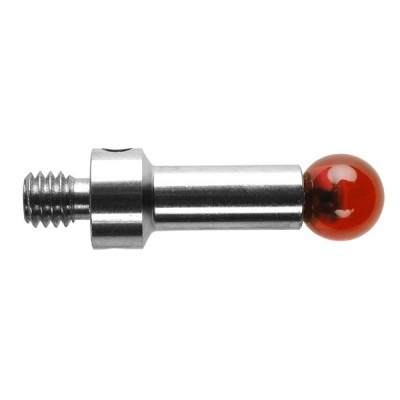 Kulka rubinowa M4, trzon ze stali nierdzewnej, śr. 6 mm, dł. 17 mm, efektywna długość robocza 13,3 mm