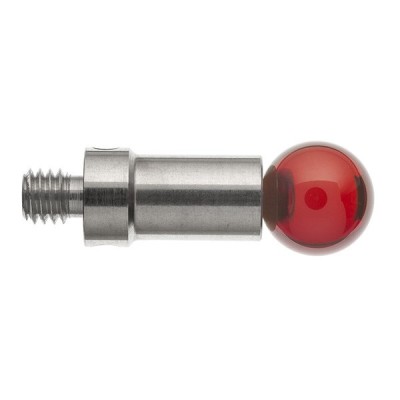 Kulka rubinowa M4, trzon ze stali nierdzewnej, śr. 8 mm, dł. 16 mm, efektywna długość robocza 16 mm