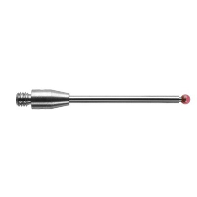 Kulka rubinowa M3, trzon z węglika wolframu, śr. 2 mm, dł. 30 mm, efektywna długość robocza 22,8 mm