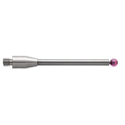 Kulka rubinowa M3, trzon z węglika wolframu, śr. 2,5 mm, dł. 30,1 mm, efektywna długość robocza 22,6 mm