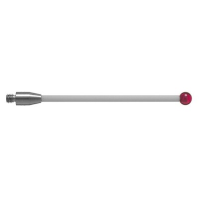 Kulka rubinowa M3, trzon ceramiczny, śr. 3 mm, dł. 50 mm, efektywna długość robocza 43,7 mm
