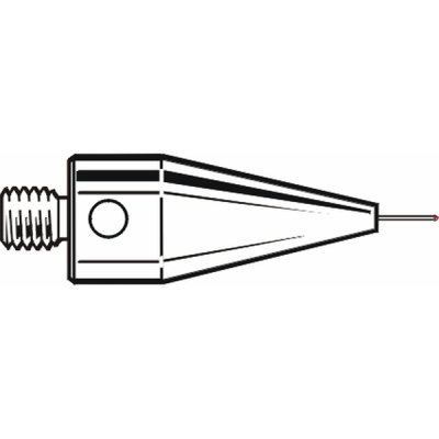 Kulka rubinowa M5, trzon z węglika wolframu, śr. 0,3 mm, dł. 30 mm, efektywna długość robocza 3 mm